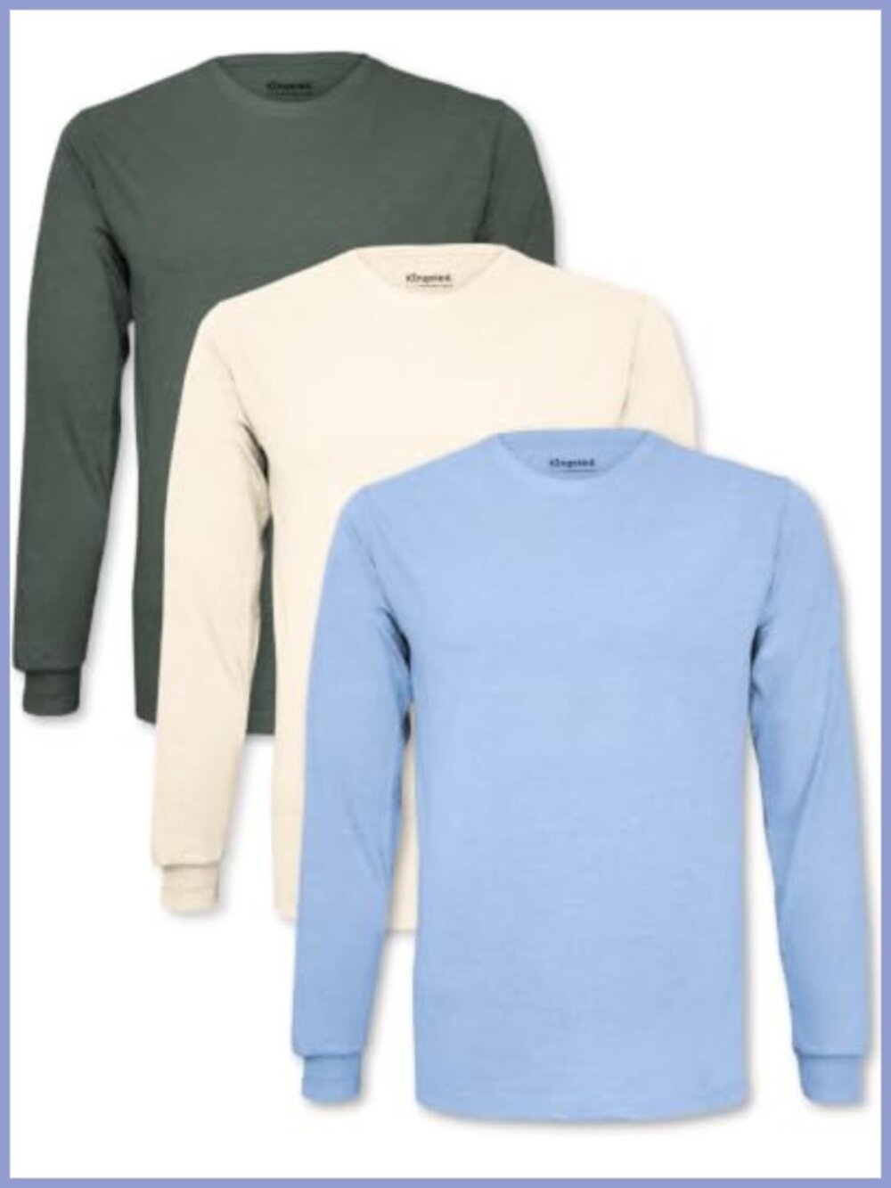 Long Sleeve Crewneck T-Shirts Soft Comfy Lightweight Classic Fit Tees